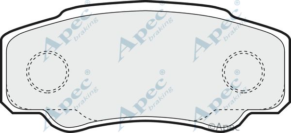 APEC BRAKING Комплект тормозных колодок, дисковый тормоз PAD1261